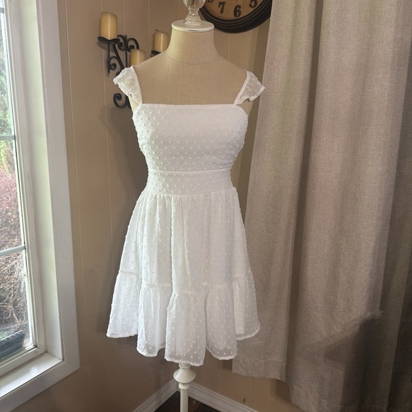 Lulu's White Backless Ruffle Dress - Picture 2 of 5